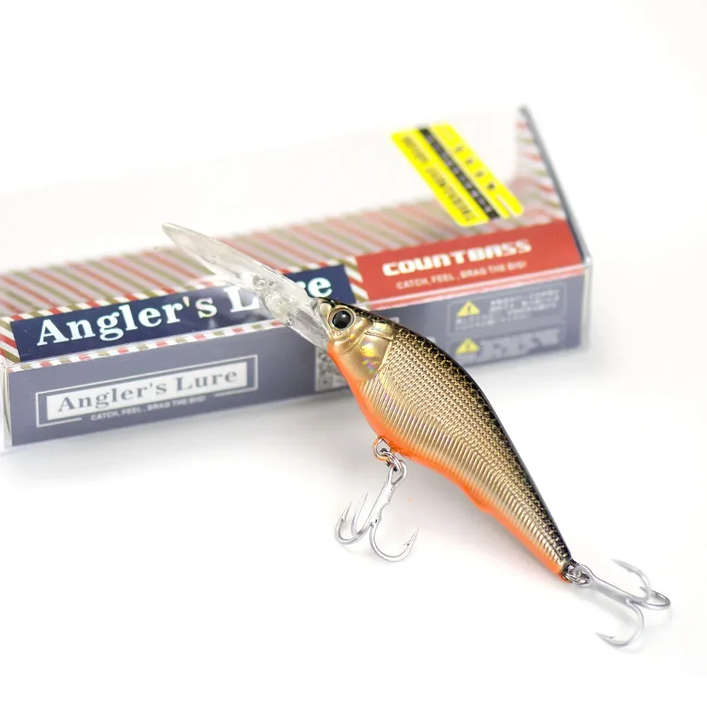 Countbass Shad Crank 60mm 7g Hardbait Señuelos de pesca Wobbler flotantes de pescador de agua dulce