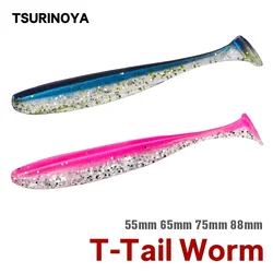 Tsurinoya T-Tail Worm Señuelo Blando para Lucio y Bass
