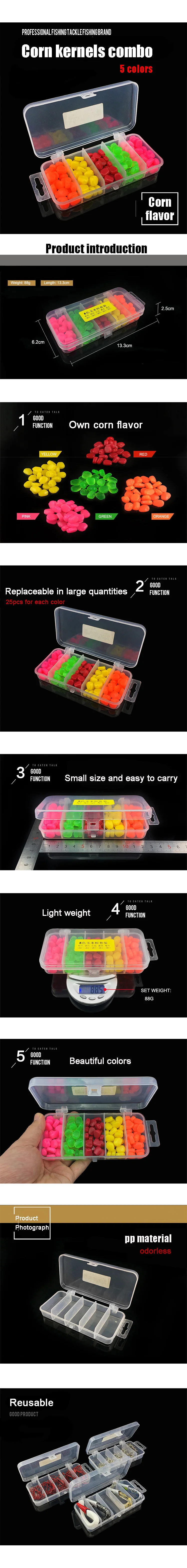 Señuelos blandos WEIHE de silicona en cinco colores para pesca de carpa