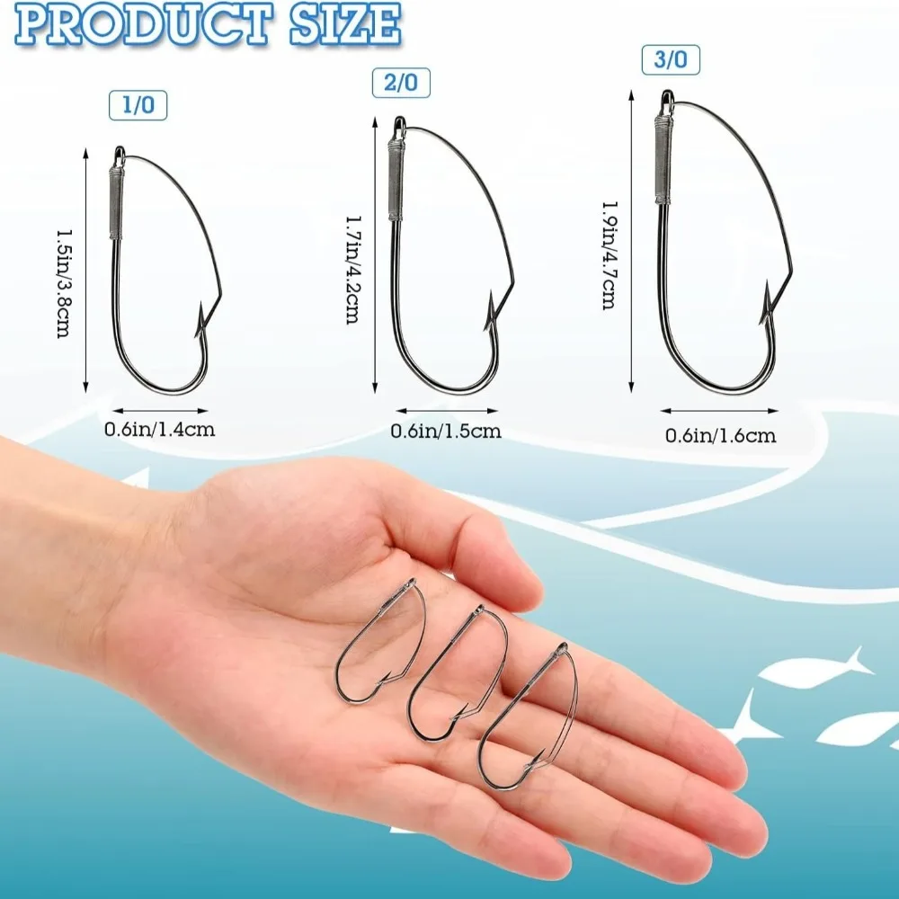 20 piezas anzuelo de aparejo loco con púas sin malezas, anzuelos de acero rico en carbono, anzuelo de pesca de carpa, gancho individual con caja, anzuelo para mosca - imagen 3