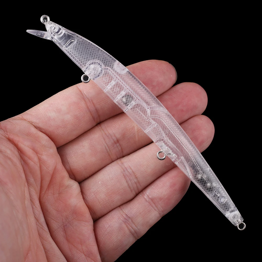 Chan'sHuang-Cebo en blanco sin pintar de 20 piezas, 13cm, 9,7G, sonajero largo flotante, piscardo, señuelo de pesca Artificial hecho a mano - imagen 5