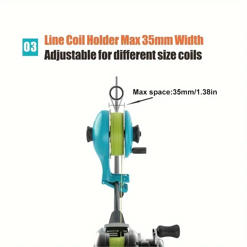 TAKEDO-enrollador de sedal de pesca, máquina de bobinado, removedor de carretes, dispositivo de líneas de pesca para carrete giratorio, carrete de fundición - imagen 5