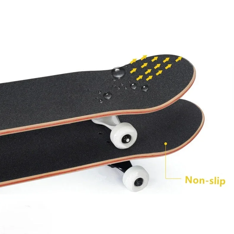 Cinta de agarre de papel de lija para cubierta de monopatín, antideslizante profesional, color negro, 82x21cm, para tabla de patinaje, accesorio para monopatín Longboard - imagen 2