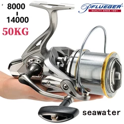 Pflueger 50KG carrete grande de agua salada de alta velocidad 4,8:1 carrete de Metal carrete de pesca giratorio 8000 9000 10000 12000 14000 Super Power