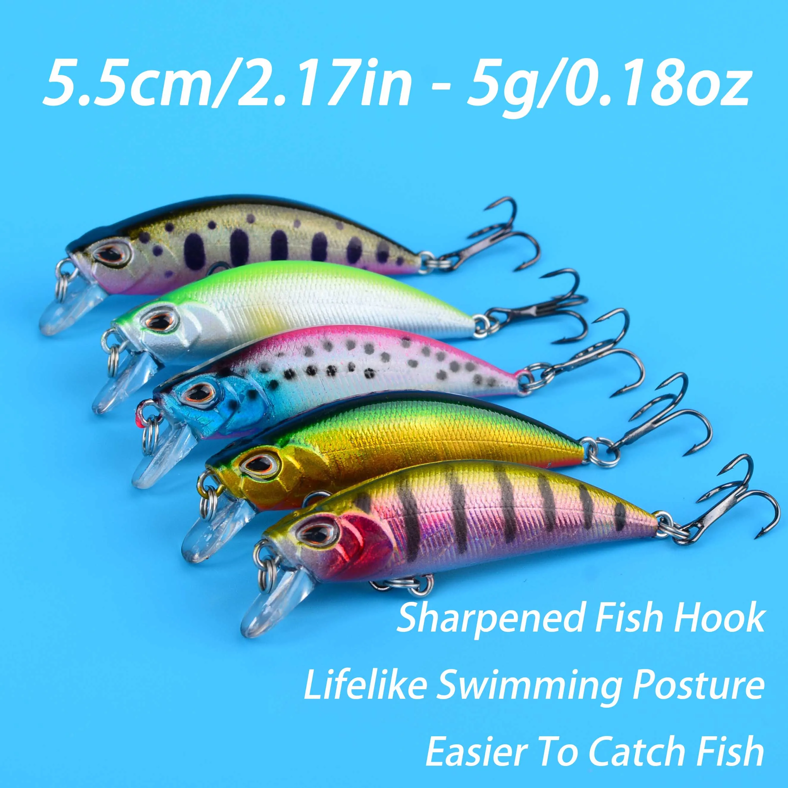 Señuelo Minnow hundimiento lento duro realista para distancia