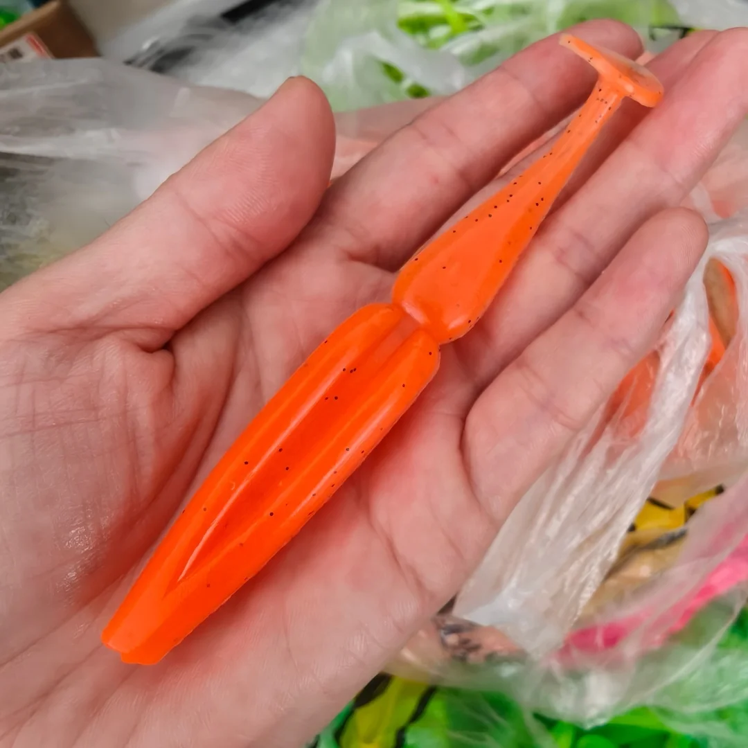 Swolfy-señuelo de pesca con cebo suave con cola en T, 4 Uds., 11cm, 12g, Swimbaits para tampón, lubina, salmón, Lucio, trucha - imagen 5