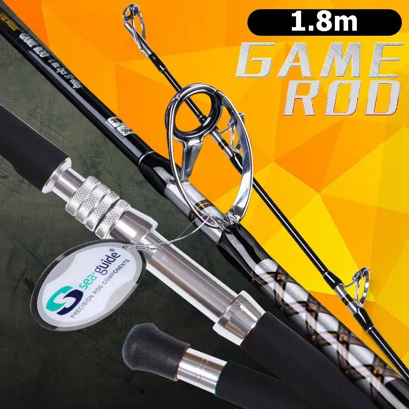 Punta ZZ377 6 mm 1,8 m 480 g Caña de pescar con curricán Guías de línea Seaguide Fibra de carbono Toray Carga segura 37-60 kg. Cebo 150-350g hasta 450g - imagen 3