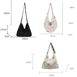 Bolso bandolera tejido con mariposas y flores – Bohemio vintage