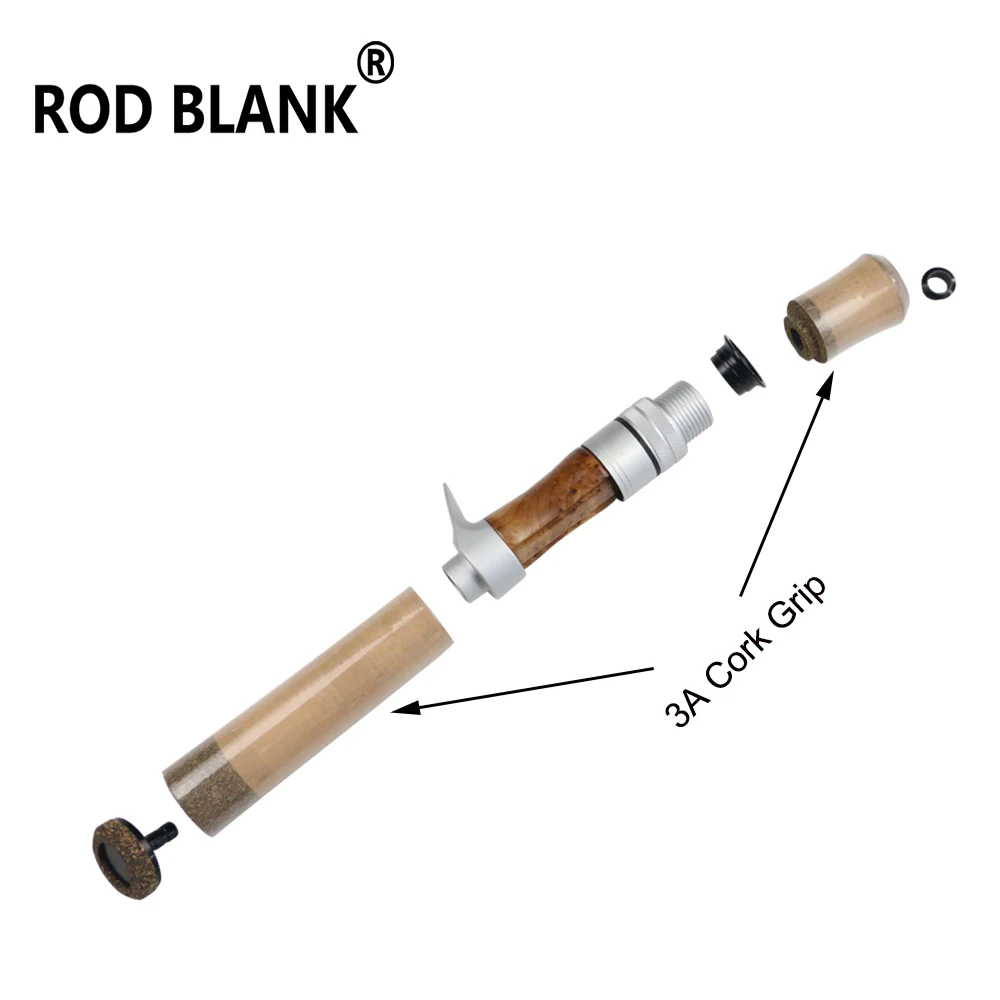 Kit DIY caña trucha mango corcho asiento madera ligera resistente - imagen 2