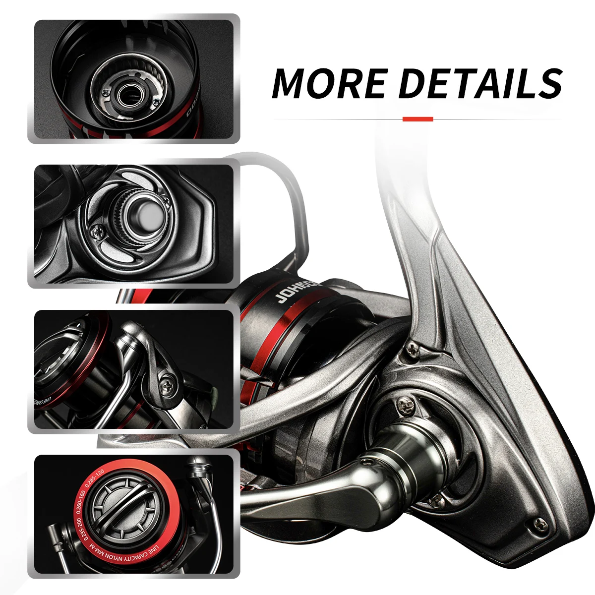 Carrete giratorio 2000-5000 carrete de Metal arrastre máximo 16kg 10 + 1 rodamientos carrete de pesca de agua dulce de agua de mar para bobina de pesca 5,2: 1 - imagen 4