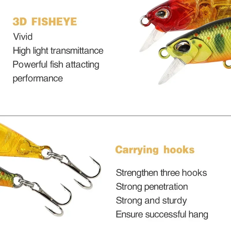 1 Stuks Minnow Vissen Lokken 5G Wobbler Langzaam Zinkende Kunstmatige Plastic Harde Aas Crankbait Voor Bass Pike Pesca visgerei - imagen 4