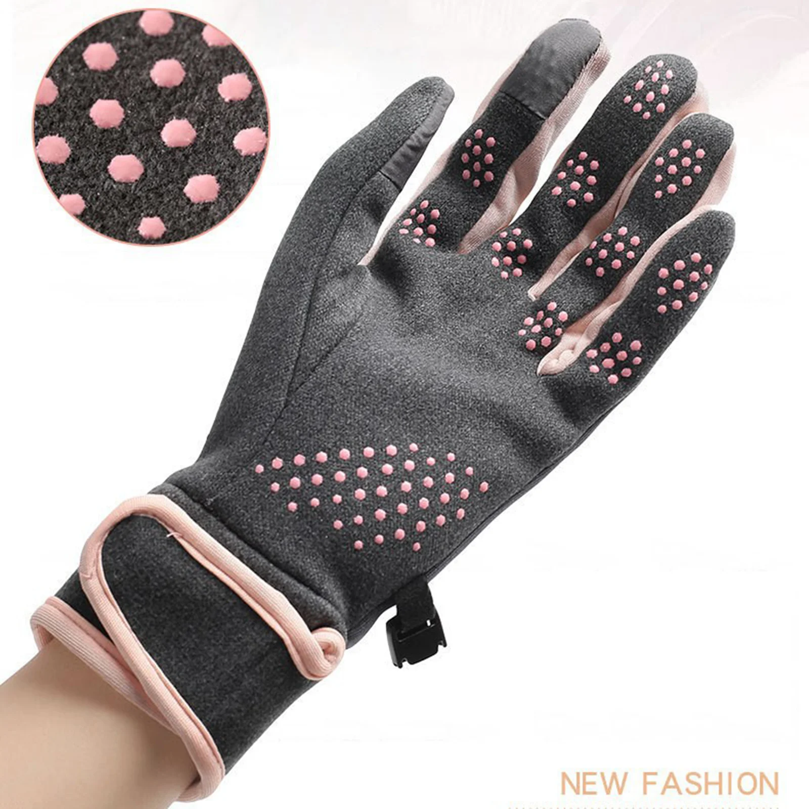 Guantes de pesca para mujer, manoplas a prueba de viento para invierno y otoño, para exteriores, ciclismo, Camping, viajes, esquí, guantes de terciopelo con pantalla táctil, 1 par - imagen 5