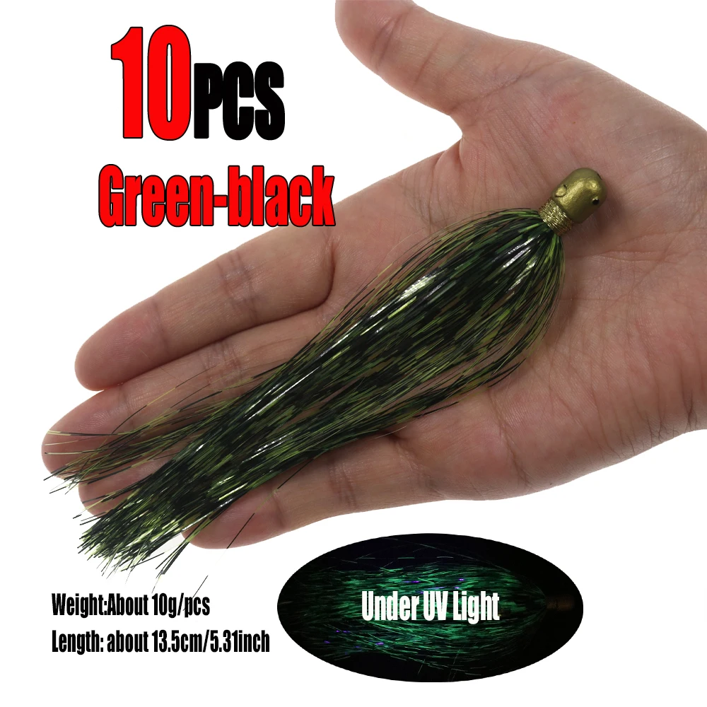 10pcs Green-black