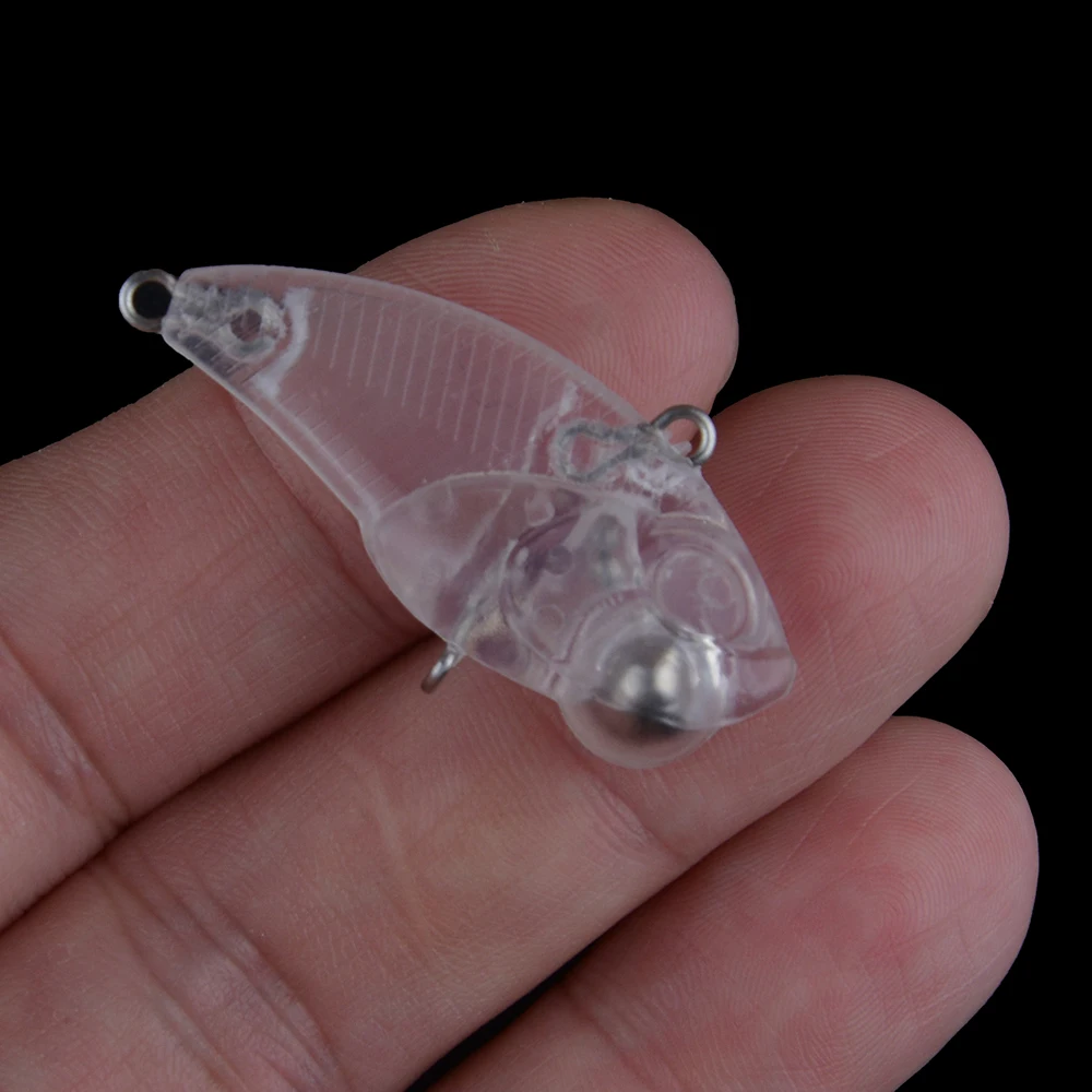 Chan'sHuang 30 Uds. Señuelos de pesca en blanco sin pintar 3,8 cm 3,7g de fundición larga Mirco VIB sonajero vibración DIY cebo Artificial hecho a mano - imagen 5