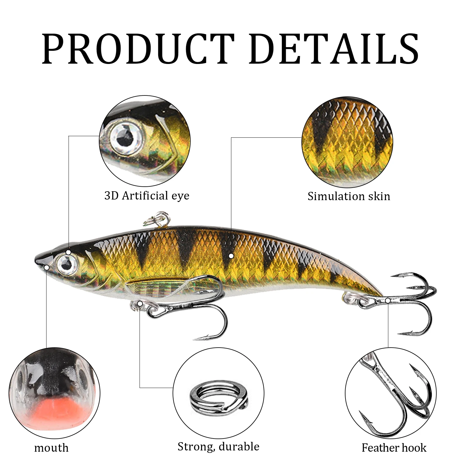 VIB Señuelos de Pesca de 90mm y 17g, cebo duro de mimbre de fundición larga, cebo de trucha de vibración Artificial para Lucio, aparejos de pesca - imagen 4