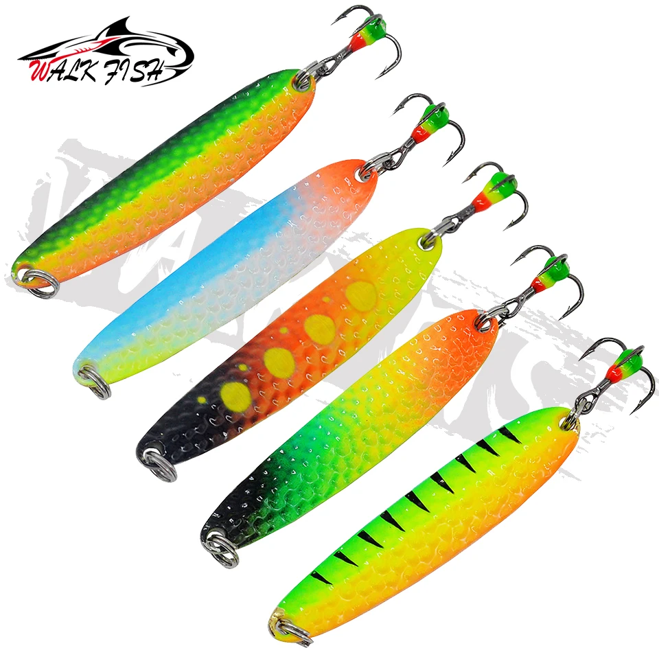 WALK FISH 1 Uds 10g cuchara de Metal señuelo de pesca en hielo cebo con lentejuelas pesca de invierno cebo Artificial cebo Artificial equipo de pesca - imagen 3