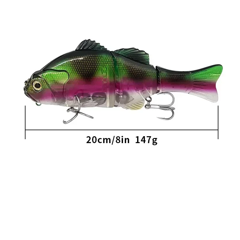 Swimbait articulado flotante 20cm – Topwater para depredador marino - imagen 3