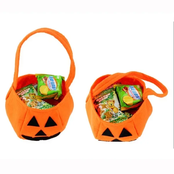 Bolsa de dulces de Halloween, suministros para fiestas infantiles, bolsa de moda, bolsa de calabaza con sonrisa navideña, regalos para niños