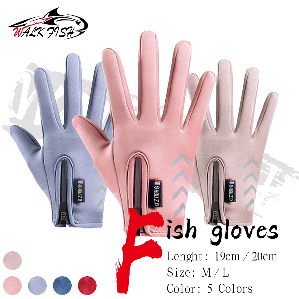 Guantes de pesca WALK FISH para niños, juego de nieve, dibujos animados, lindo hombre, mujer, Otoño Invierno, mantener el calor, esquí, ciclismo, antideslizante grueso