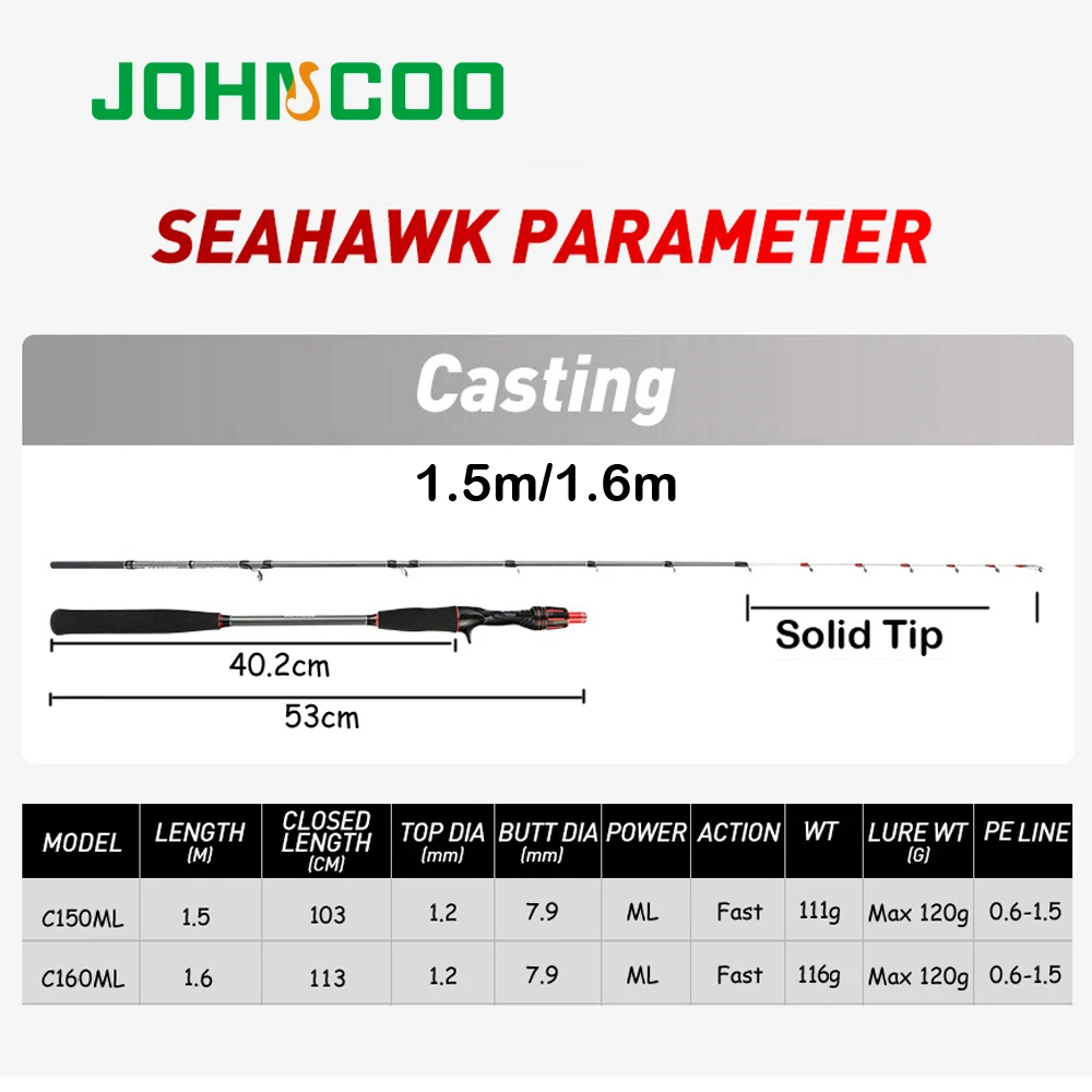 Caña de pescar para fundición, caña de Jigging lenta PE 0,6-1,5, caña de Jigging ligera, punta sólida, cola de goma, caña de pescar de pulpo de alta calidad - imagen 4