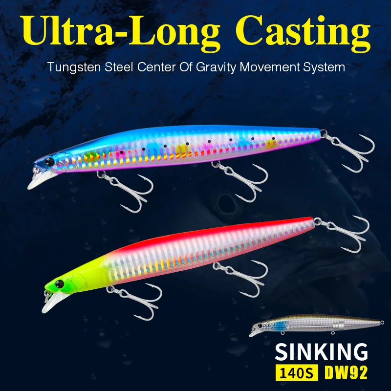 TSURINOYA Stinger 140S Jerkbait – Señuelo superficie para lubina - imagen 4