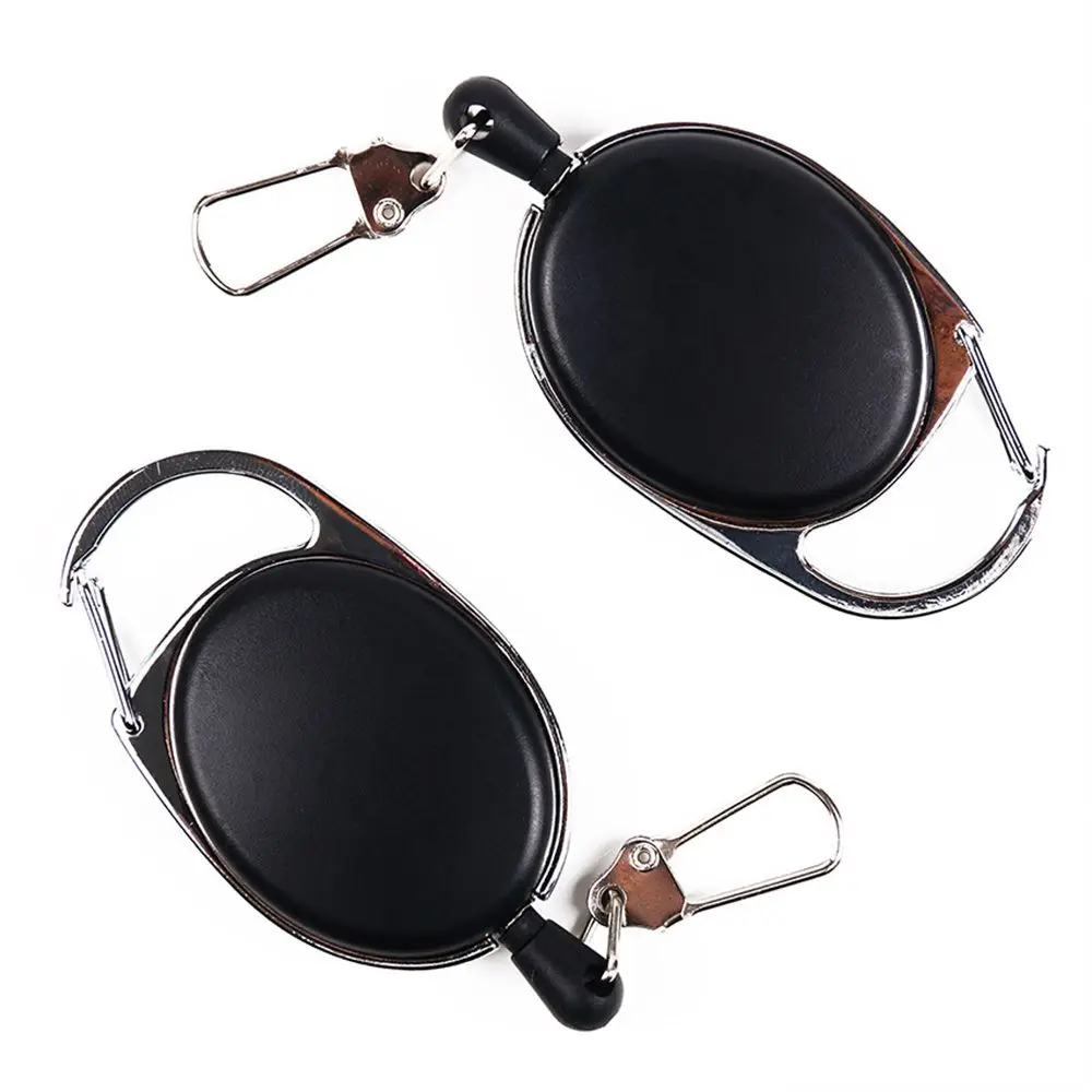 Clips de cadena para pesca con mosca, cordón de identificación de retroceso, cinturón ABS, etiqueta de nombre, soporte para tarjeta, llavero retráctil, carrete de insignia - imagen 4