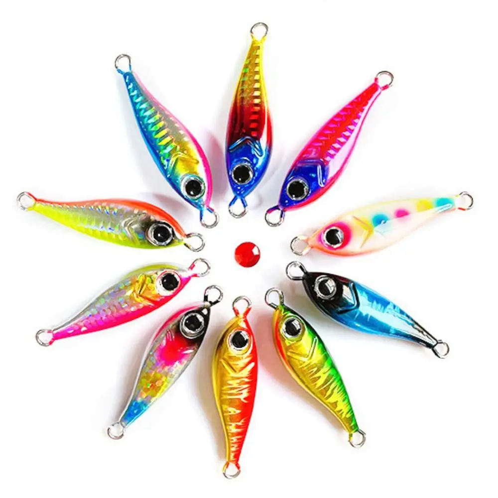 Señuelo de plantilla de pesca profesional, señuelos artificiales de hierro Multicolor, aparejos de pesca, 10g - imagen 4