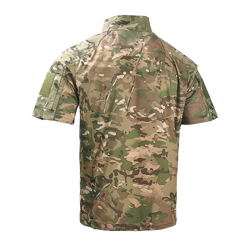 Tactical Cargo Shirt Men Short Sleeve Summer Running Sport Tops Quick Dry Tee Casual T Shirt Cotton Combat Shirts Men Clothing - imagen 4