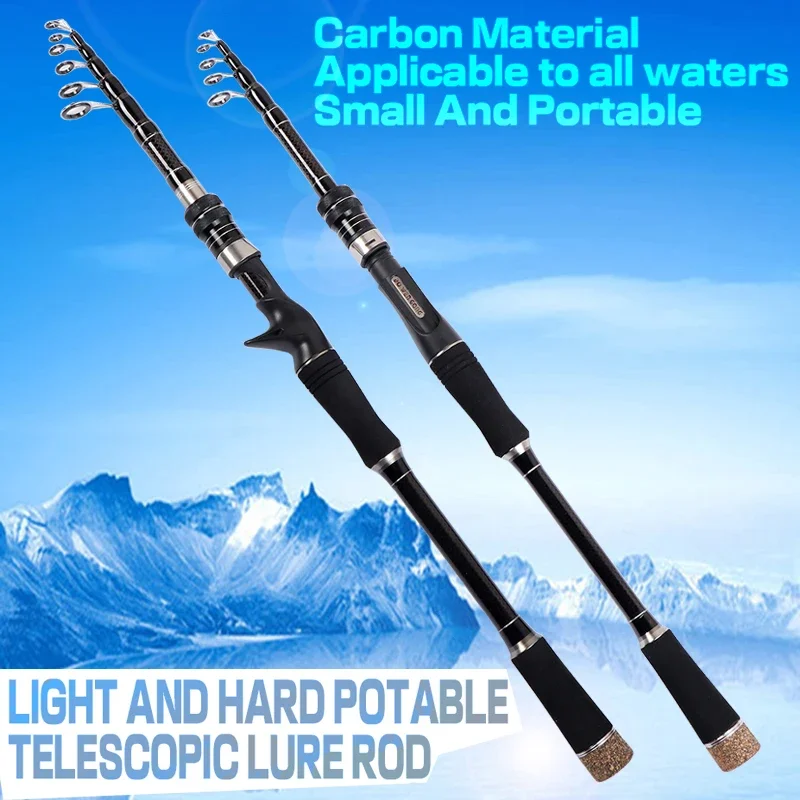 Caña de pescar giratoria de fundición a tierra de 1,8 m-3,0 m, cañas de pescar Baitcasting, peso del señuelo, 10-20g, potencia MH, lanzamiento de viaje ultraligero - imagen 5