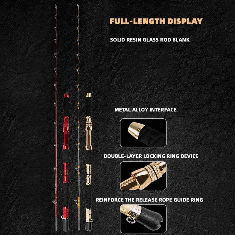 Pesca en el mar de alta calidad, Ideal para Mini roca con guías de Metal, carrete de caña de pescar resistente, caña de pescar con rodillo