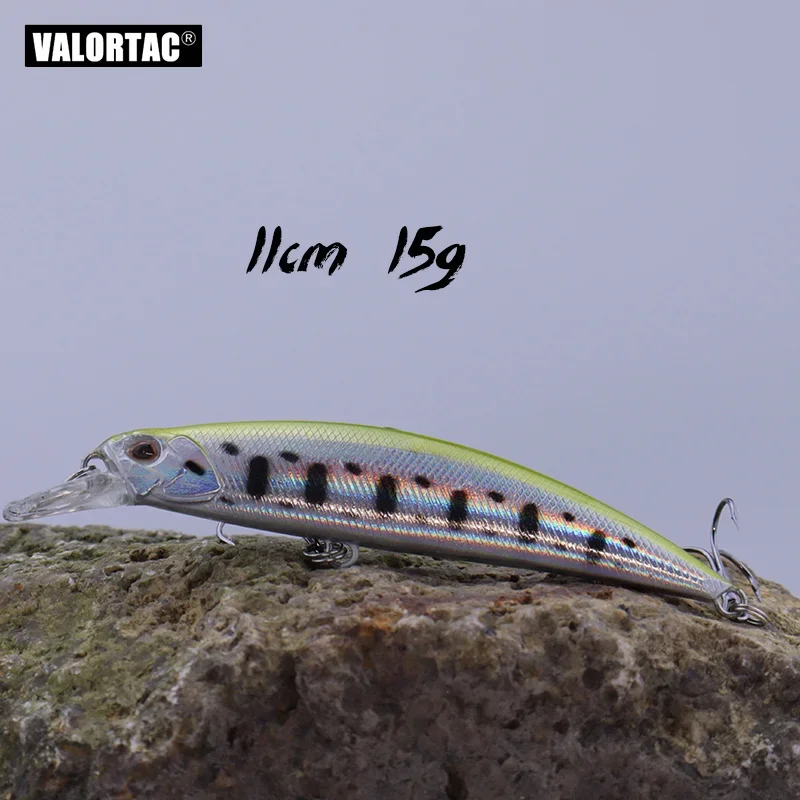 Señuelo de pesca de lubina de 11cm y 15g, jerkbait wobblers para pesca de lubina, pesca de trucha, color greart y caja de embalaje, cebo duro de pesca - imagen 3