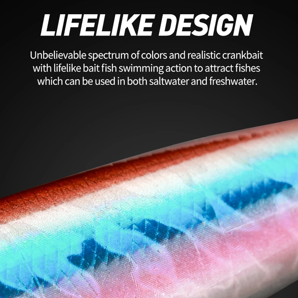 Experimentar diseño de cebo de pesca realista con colores realistas y acción realista