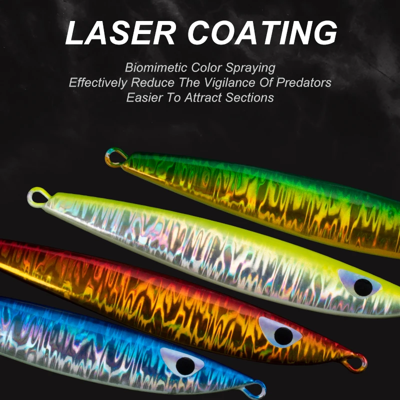 TEASER J60 80g 100g 120g 150g hundimiento lento Z4 Vertical duro Metal plantillas cebo lubina mar-bream pesca de agua salada señuelo de Jigging de Metal - imagen 4