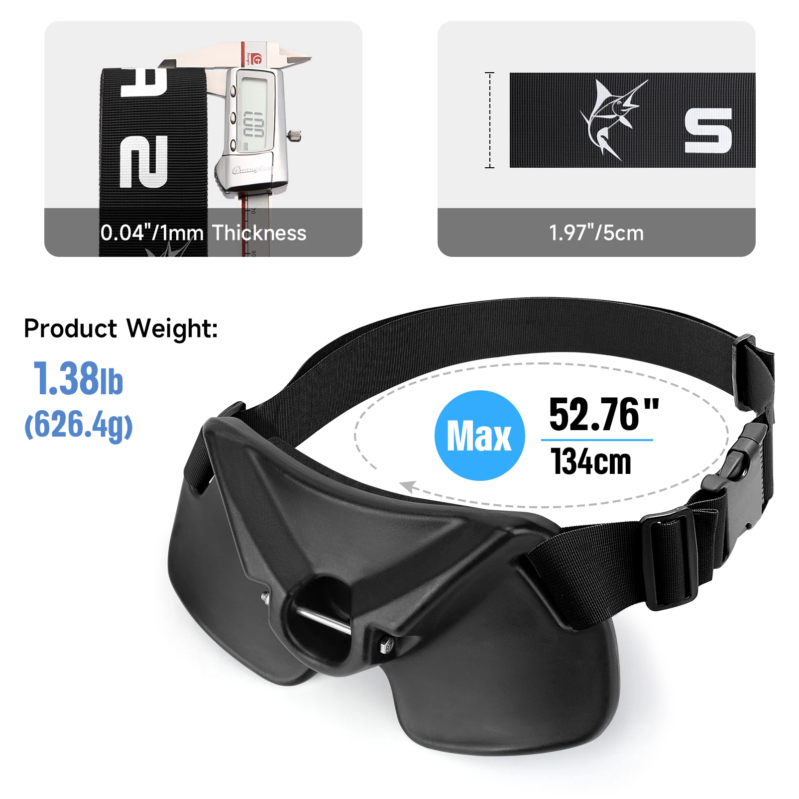 SANLIKE Cinturón de pesca con soporte para caña Acolchado de PU ligero ajustable Hebilla segura Resistente a la corrosión para soporte superior de cintura - imagen 4