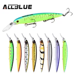 ALLBLUE GEKKO 132SF señuelo de pesca 132mm 22g Wobbler pececillo flotante lento Longgbill Crankbait Lucio cebo de plástico aparejos de pesca