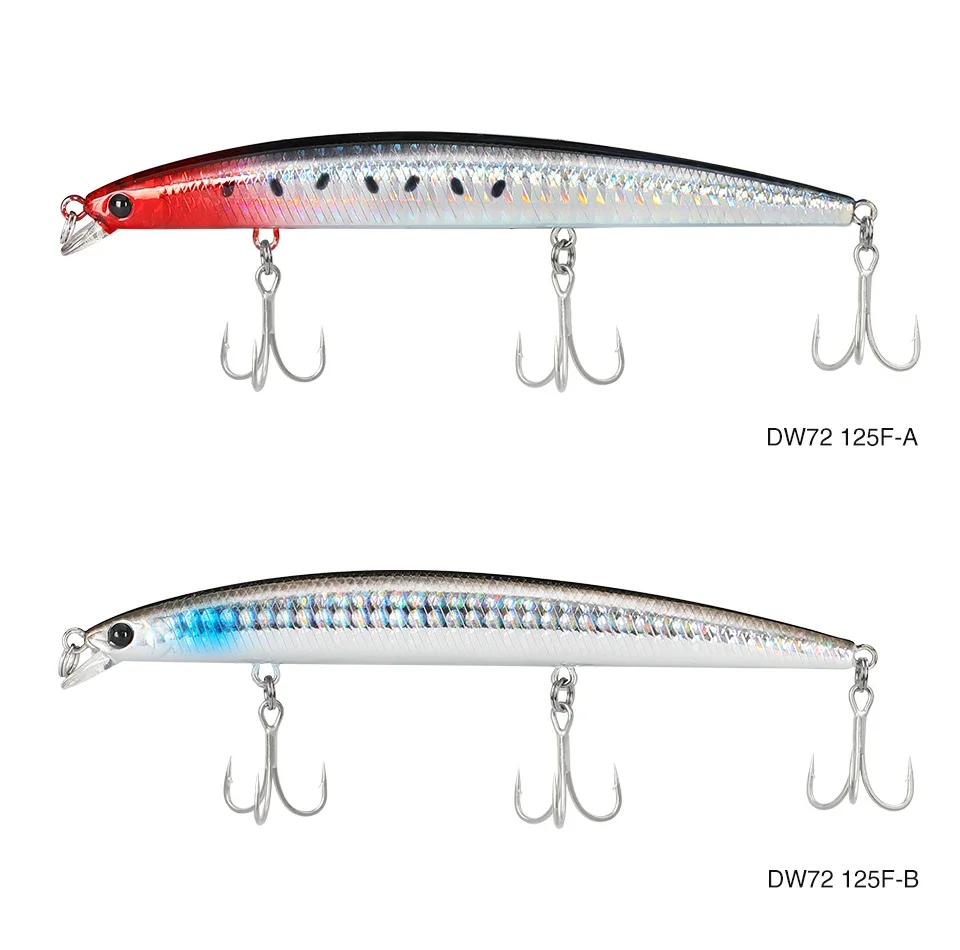 Se muestran dos ganchos de pescado en una comparación de lado a lado