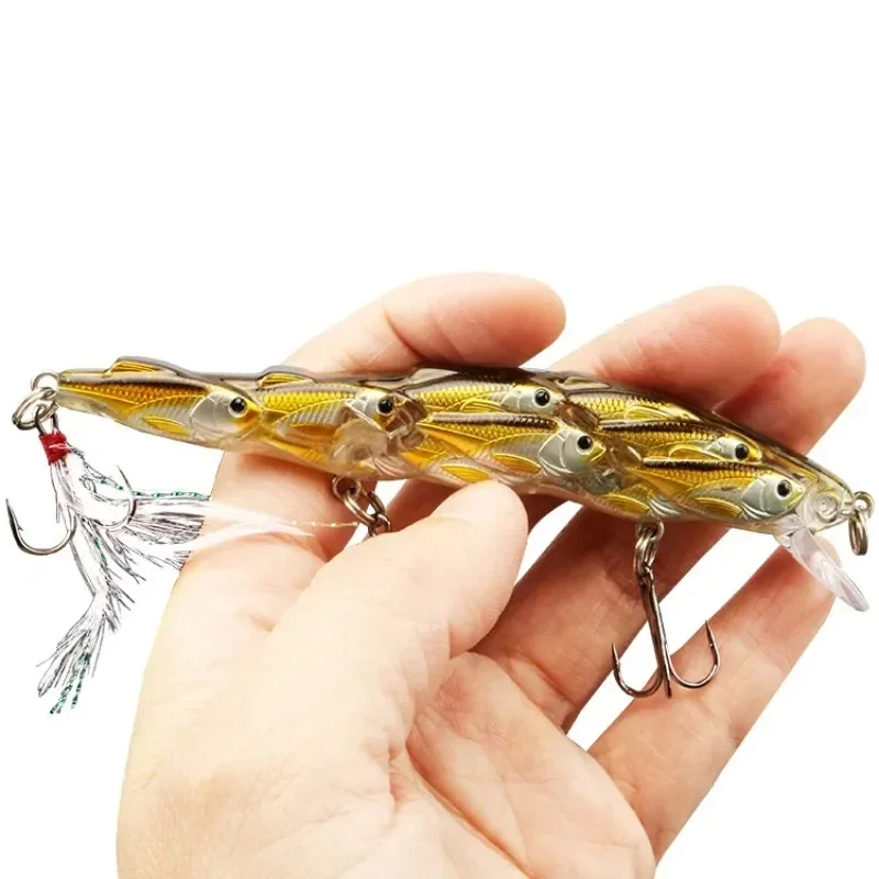 ALASICKA-Wobbler Relax Perch trucha hacer pluma topwater accesorios cebo duro Artificial, pececillo Crankbait, 1 piezas, 12cm, 15g - imagen 4