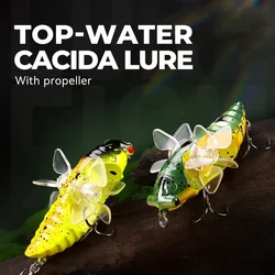 1 Uds doble hélice sombra cigarra 7,5 cm 15,5g Luya cebo falso cebo duro