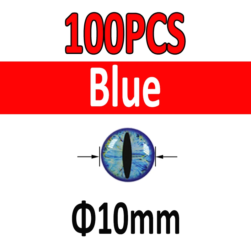 100pcs Blue 10mm