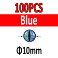 100pcs Blue 10mm