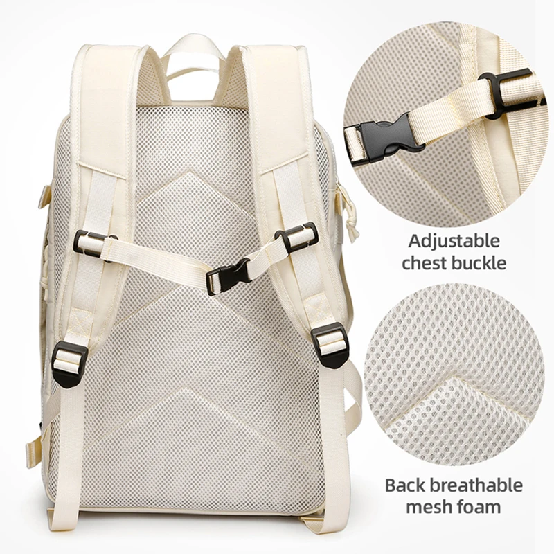 Mochila de escalada para mujer, viaje, fin de semana, senderismo, mochila para ordenador portátil con zapatos, mochila de equipaje ligera, mochila escolar grande - imagen 5