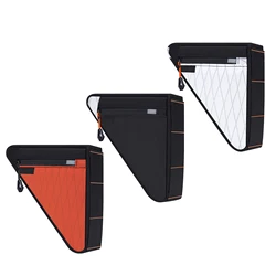 Bolsa de herramientas para bicicleta, triángulo, capacidad de 1L, diseño compacto, se adapta a varias bicicletas, grava plegable de montaña y carretera, resistente a la lluvia