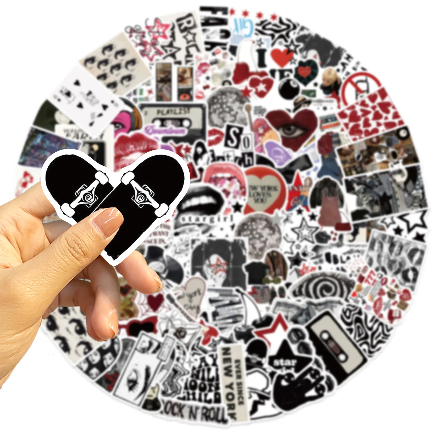 50/100 Uds centro Y2K niñas estética dibujos animados pegatinas de grafiti teléfono guitarra maleta para portátil pegatina impermeable juguete para niños - imagen 4