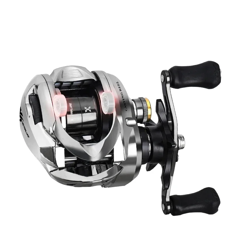 Histar X6 versión de fundición larga 156G 7,2: 1 alta relación 5kg potencia de arrastre AT7 carrete de aluminio carrete de pesca Baitcasting - imagen 5