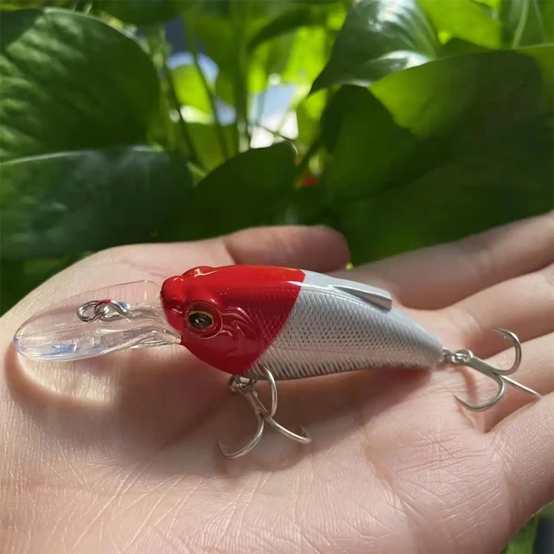 Señuelos de Pesca Crankbait de 55mm y 9,5g, Wobblers flotantes de superficie, cebo duro Artificial para Lucio, lubina, equipo de Pesca de plástico - imagen 5