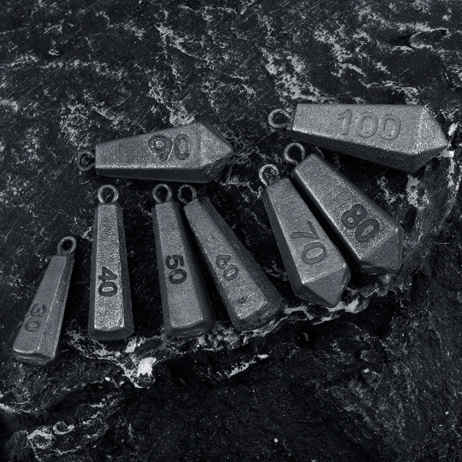 Peso de pesca de hierro de 30g-200g, plomo para lubina, pesca en el mar, fundición de Surf con anillo para pesca en barco de orilla de fundición larga de caída profunda - imagen 3