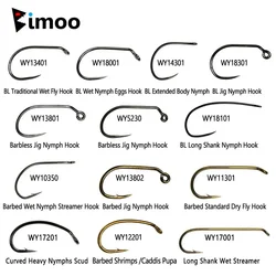 Anzuelo Bimoo para mosca trucha - Barbless carbono para ninfa