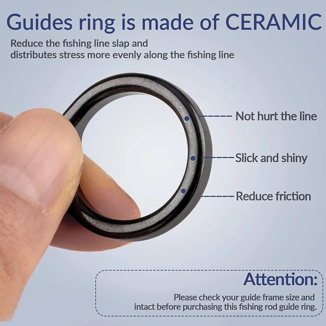 FishTrip-Juego de reparación de anillos para guías de caña de pescar, anillo de cerámica resistente al desgaste para reemplazo de guía de caña de pescar - imagen 4