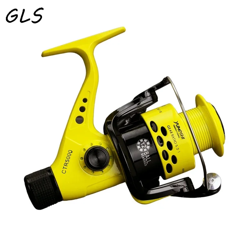 Carrete de pesca CTR2000-7000 5,5:1, carrete giratorio basculante con brazo plegable, carrete de arrastre trasero, ruedas giratorias, carrete giratorio de agua salada - imagen 2