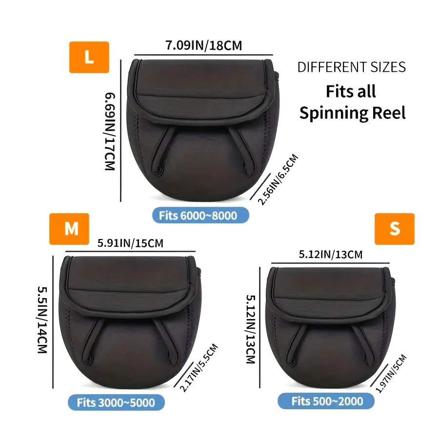 Bolsa protectora para carrete de pesca giratoria, estuche para carrete de balsa de Baitcasting, bolsa de almacenamiento, cubierta de tambor para deportes al aire libre y viajes - imagen 4